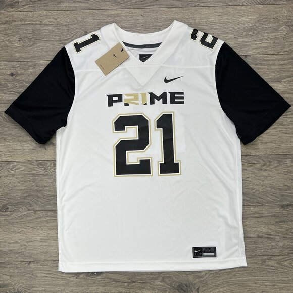 Nike Prime Sadeur Sanders Jersey Sz Large Mens White Prime 2.0 #21 Football - Picture 1 of 10